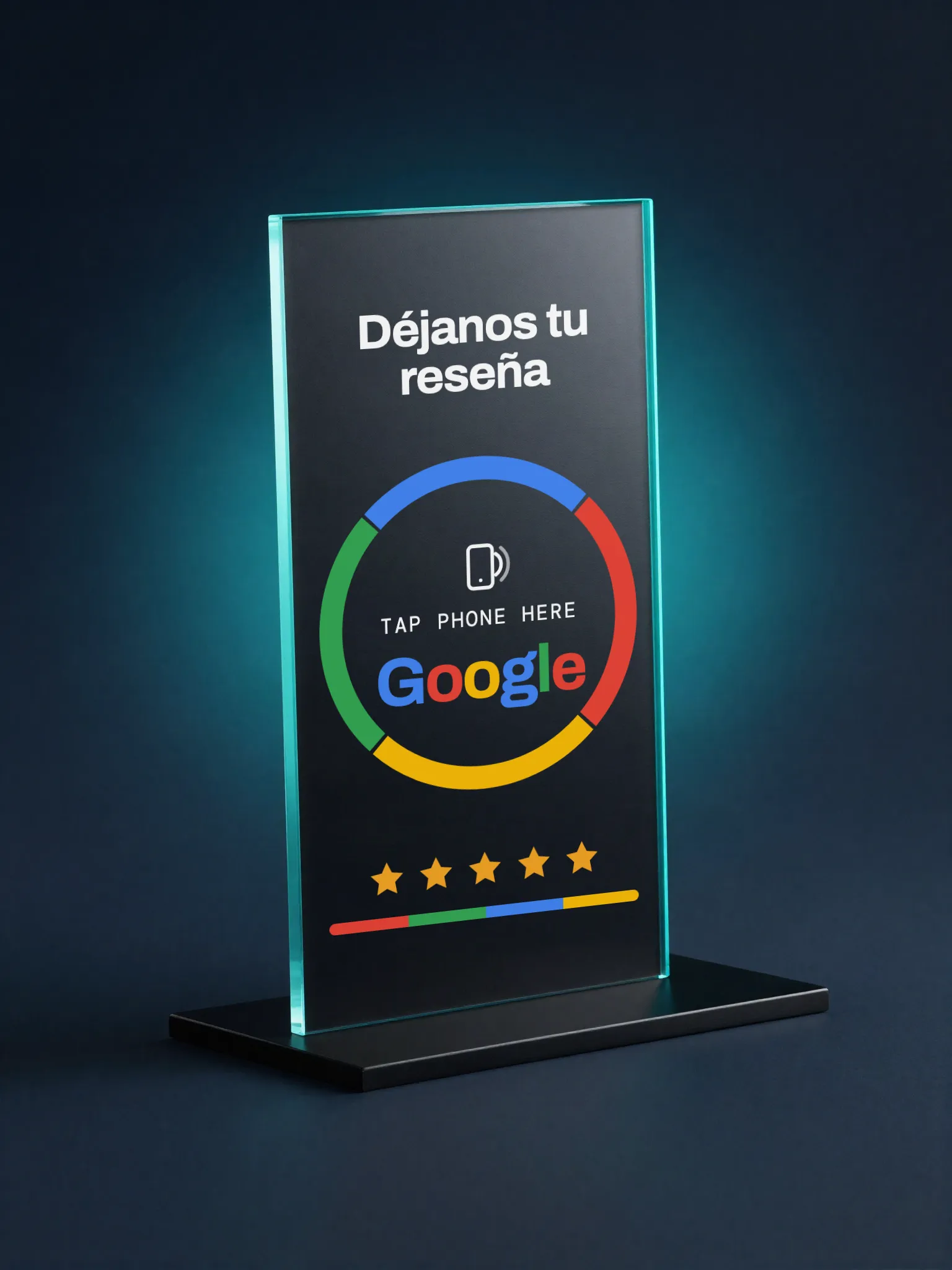 Placa NFC de mostrador con base